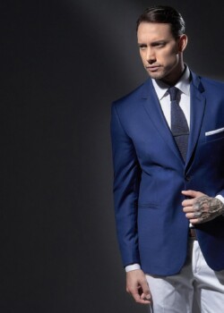 Anastasios Zervos Fashion Design - Athens. Suit Jacket, Royal Blue.