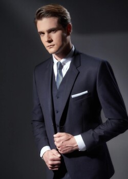 Anastasios Zervos Fashion Design - Athens. Suit, 3 piece, Dark Blue.