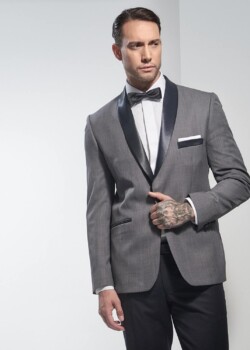 Anastasios Zervos Fashion Design - Athens. Tuxedo Jacket, Dark Grey.