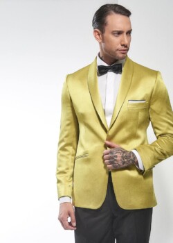 Anastasios Zervos Fashion Design - Athens. Tuxedo Jacket, Gold.