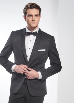 Anastasios Zervos Fashion Design - Athens. Tuxedo dinner jacket, Charcoal Black.