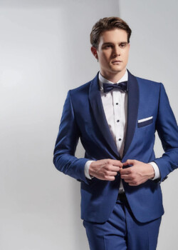 Anastasios Zervos Fashion Design - Athens. Tuxedo suit, 3 piece. Royal Blue.